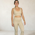 Conjunto Beige (Leggings + peto)